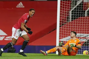 Anthony Martial phấn khích sau bàn mở tỷ số. Ảnh: Getty Images 