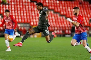 Marcus Rashford xuất sắc ghi bàn giúp Man.United tiến gần bán kết. Ảnh: Getty Images 