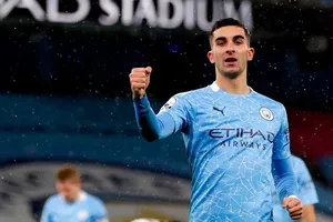 Ferran Torres chứng tỏ có thể đảm nhận nhiệm vụ ghi bàn cho Man.City. Ảnh: Getty Images