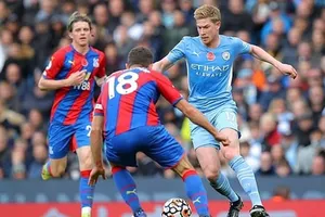 Kevin De Bruyne thi đấu khá mờ nhạt trước Crystal Palace. Ảnh: Getty Images