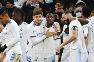 Tiền đạo trẻ Vinicius Junior vừa ghi thêm một bàn thắng quyết định cho Real Madrid.