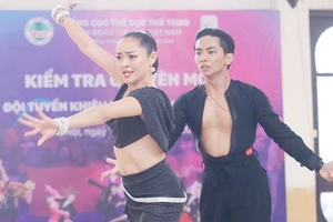 Đội tuyển khiêu vũ thể thao đặt mục tiêu cao tại SEA Games 31. Ảnh: QUÝ LƯỢNG 