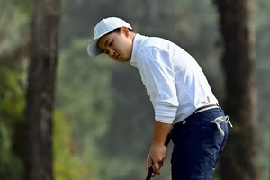 Golf thủ Nguyễn Anh Minh đang tạm dẫn đầu bảng nam. Ảnh: Hiệp hội golf VN