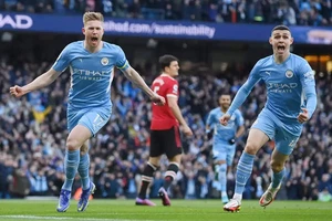 Kevin De Bruyne dẫn đường Man.City đến một chiến thắng hoàn toàn thuyết phục. Ảnh: Getty Images