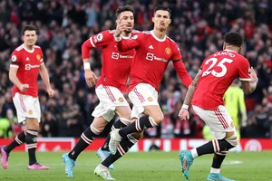 Cristiano Ronaldo đã bừng sáng với cú hat-trick thứ 59 trong sự nghiệp. Ảnh: Getty Images