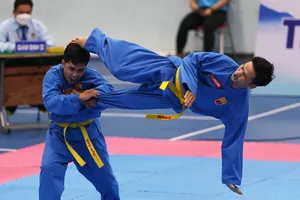 VĐV vovinam Việt Nam quyết tâm chinh phục SEA Games 31. Ảnh: LĐ vovinam VN