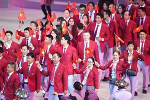 Đoàn thể thao Việt Nam có số thành viên rất lớn ở kì SEA Games 31. Ảnh: LƯỢNG LƯỢNG 