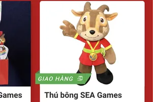 Thú bông Sao la trên trang web của Ban tổ chức được thông báo hết hàng (ngày 30-4). 