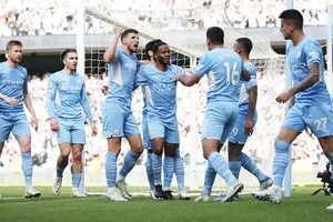 Man.City củng cố vị trí hàng đầu sau chiến thắng 5-0 trước Newcastle. Ảnh: Getty Images