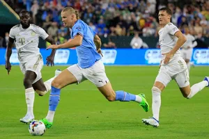 Erling Haaland hiệu quả và đầy mạnh mẽ trong trận qua mắt. Ảnh: Getty Images