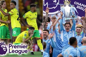 Đội cuối bảng Norwich tăng tiền thưởng cao nhất từ trước tới nay, nhưng nhà vô địch Man.City giảm 10 triệu.