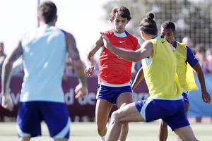 Tiền đạo Joao Felix được phát hiện tập luyện với đội trẻ của Atletico Madrid.