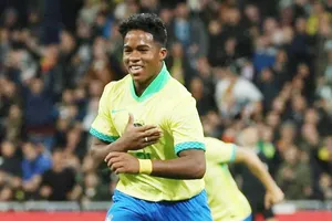 Endrick ghi hai bàn sau hai trận cho tuyển Brazil.