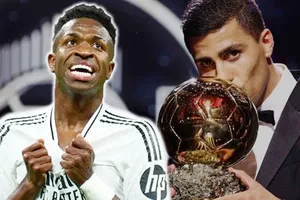 Rodri chỉ vượt qua Vinicius Junior với khoảng cách hơn 41 điểm mong manh.