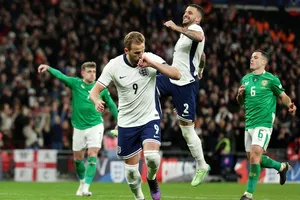 Harry Kane mở tỷ số giúp tuyển Anh giành chiến thắng 5-0 trước CH Ailen.