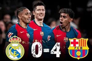 Barcelona đè bẹp Real Madrid 4-0 ngay tại Santiago Bernabeu ở lượt đi El Clasico.
