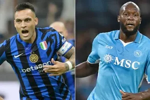 Hai trận quyết định danh hiệu mùa giải Serie A của Napoli (phải) và Inter Milan được chuyển sang đêm thứ Sáu.