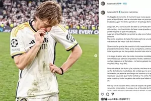 Luka Modric nói lời chia tay trên mạng xã hội