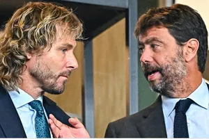 Pavel Nedved (trái) và cựu Chủ tịch Juventus Andrea Agnelli