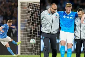 Kevin De Bruyne ghi bàn và gặp chấn thương khi Napoli thắng 3-1 trước Inter Milan.