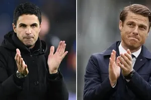 Mikel Arteta (Arsenal) và Scott Parker (Burnley)