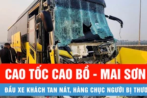 Cao tốc Cao Bồ - Mai Sơn: Xe giường nằm va chạm xe đầu kéo, hàng chục người bị thương