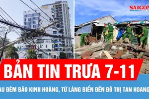 Bản tin trưa 7-11: Bão số 13 gây thiệt hại nặng: 5 người chết, gần 2.600 nhà tốc mái