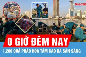 1.260 quả pháo hoa tầm cao sẵn sàng thắp sáng bầu trời TPHCM