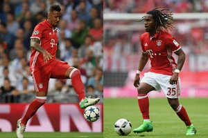 Theo HLV Carlo Ancelotti, Jerome Boatenga (trái) và Renato Sanches sẽ ở lại với Bayern Munich trong mùa giải tới.