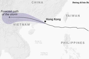 Bão Hato tức cơn bão số 6 suy yếu thành ATNT ảnh hưởng tới Việt Nam. Ảnh: BLOOMBERG