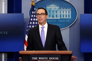 Bộ trưởng Tài chính Mỹ Steven Mnuchin. Ảnh REUTERS