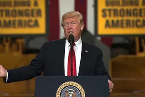 Tổng thống Donald Trump phát biểu ở Ohio. Ảnh: CNN
