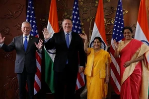 Bộ trưởng Quốc phòng James Mattis và Ngoại trưởng Mike Pompeo của Mỹ đã gặp Ngoại trưởng Sushma Swaraj và Bộ trưởng Quốc phòng Nirmala Sitharaman của Ấn Độ. Nguồn: REUTERS