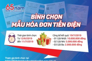 Bình chọn mẫu hóa đơn tiền điện mới