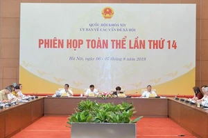  Ủy ban Về các vấn đề xã hội của Quốc hội họp phiên toàn thể lần thứ 14. Ảnh: QUOCHOI.VN