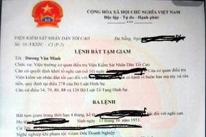 Kẻ gian gửi lệnh bắt giam (giả) để buộc bà N. phải chuyển tiền