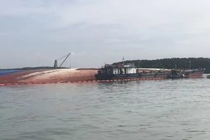 Vụ chìm tàu trên sông Lòng Tàu: Hàng trong các container là thủy sản đông lạnh