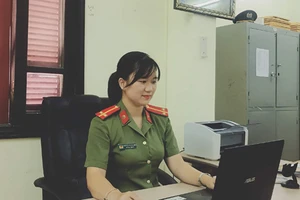 thí sinh Nguyễn Hà Linh (Công an TP Hà Tĩnh, tỉnh Hà Tĩnh) xuất sắc giành giải nhất chung cuộc. Ảnh: BHT