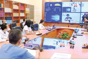 Một buổi hội chẩn qua hệ thống Telehealth giữa bệnh viện tuyến trên và tuyến dưới