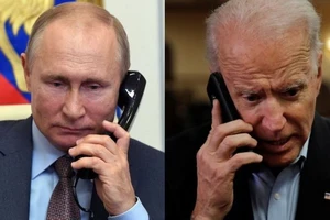 Tổng thống Nga Putin ngày 26/1 đã có cuộc điện đàm với Tổng thống Mỹ Biden. Ảnh: REUTERS