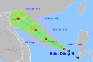 Vị trí và tâm áp thấp nhiệt đới 