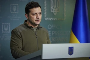 Tổng thống Ukraine Volodymyr Zelensky. Ảnh: AP.