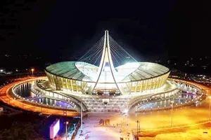 Sân vận động quốc gia Morodok Techo (Campuchia), nơi sẽ diễn ra Lễ khai mạc SEA Games 32. Ảnh: P.MINH