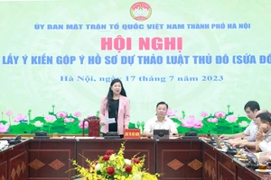 Hội nghị lấy ý kiến các chuyên gia, nhà khoa học góp ý về dự thảo Luật Thủ đô (sửa đổi). Ảnh: VGP