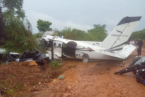 Hình ảnh được cho là chụp từ hiện trường vụ rơi máy bay tại Brazil. Nguồn: X@FL360AERO