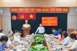 Chủ nhiệm Ủy ban Kiểm tra Thành ủy TPHCM Dương Ngọc Hải chủ trì một hội nghị sơ kết của cơ quan Ủy ban Kiểm tra. Ảnh: UBKT Thành ủy TPHCM