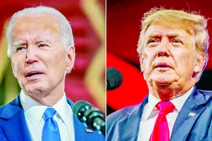 Tổng thống Mỹ Joe Biden và người tiền nhiệm Donald Trump. Ảnh: CNN