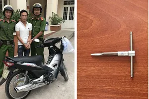 Đối tượng Hải thời điểm bị khống chế và tang vật thu giữ