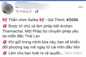 Tỉnh táo trước... bùa yêu