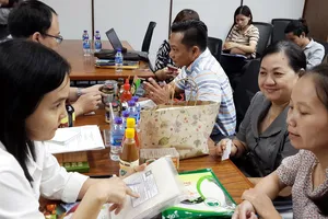 Các doanh nghiệp của TPHCM tham gia chương trình kết nối đưa hàng hóa vào hệ thống Big C do ITPC tổ chức. Ảnh: Vân Ngọc